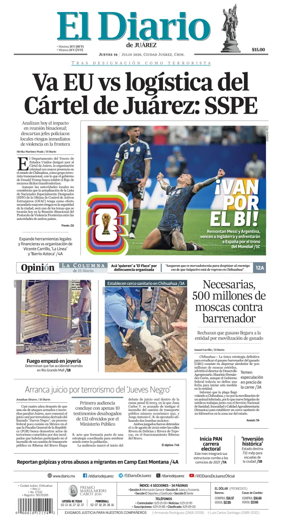 Cover of El Diario de Juarez