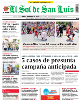 Cover of El Sol de San Luis Potosi