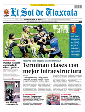 Cover of El Sol de Tlaxcala