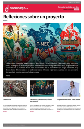 Cover of Sin Embargo Opinion