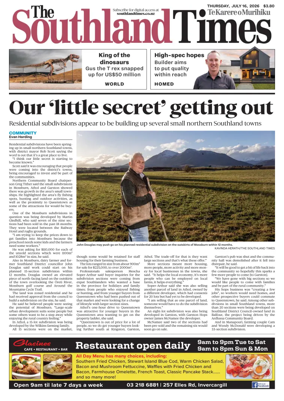 Cover of The Southland Times