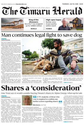Cover of The Timaru Herald