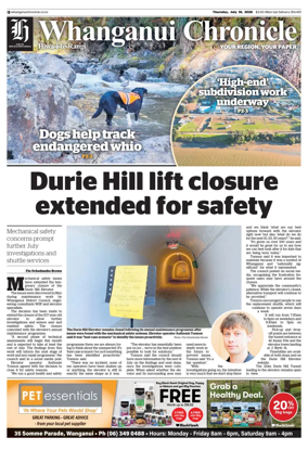 Cover of Whanganui Chronicle