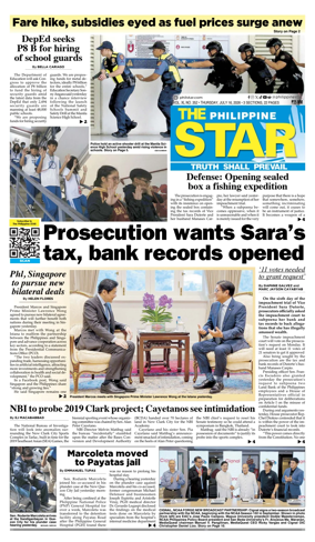 Cover of The Philippine Star