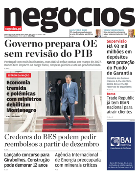 Cover of Jornal de Negocios