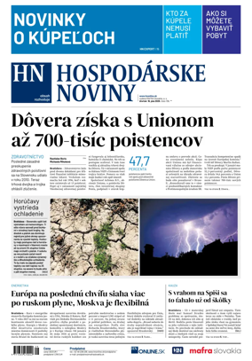 Cover of Hospodarske noviny