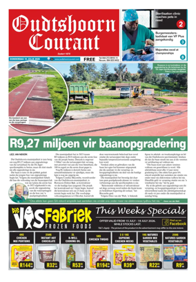 Cover of Oudtshoorn Courant