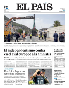 Cover of El Pais (Galicia)