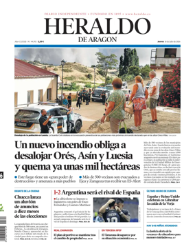 Cover of Heraldo de Aragon