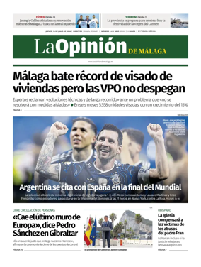 Cover of La Opinion de Malaga