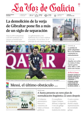Cover of La Voz de Galicia (Arousa)