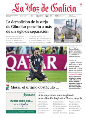 Cover of La Voz de Galicia (Deza)