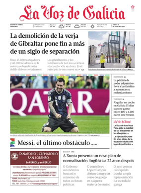 Cover of La Voz de Galicia (Ferrol)