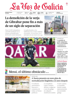 Cover of La Voz de Galicia (Ourense)