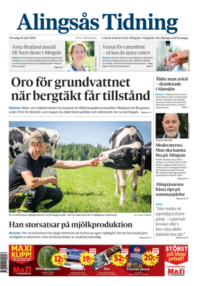 Cover of Alingsas Tidning
