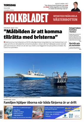Cover of Folkbladet Vasterbotten