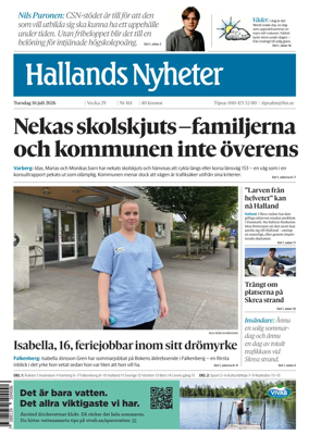 Cover of Hallands Nyheter