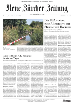 Cover of Neue Zurcher Zeitung