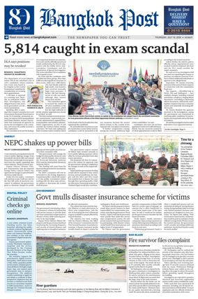 Cover of Bangkok Post