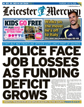 Cover of Leicester Mercury