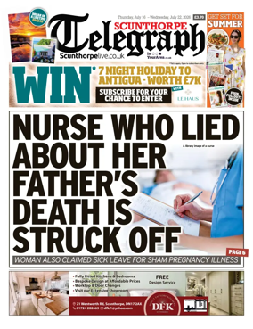 Cover of Scunthorpe Telegraph