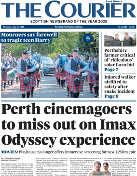 Cover of The Courier & Advertiser (Perth and Perthshire Edition)