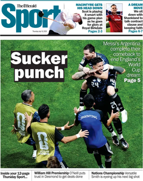 Cover of Herald Sport