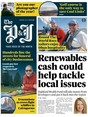 Cover of The Press and Journal (Inverness Highlands and Islands)