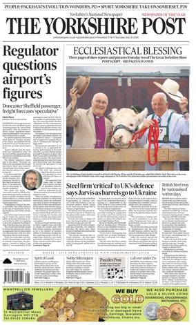Cover of Yorkshire Post