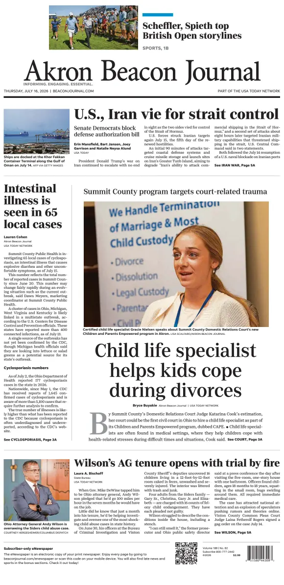 Cover of Akron Beacon Journal