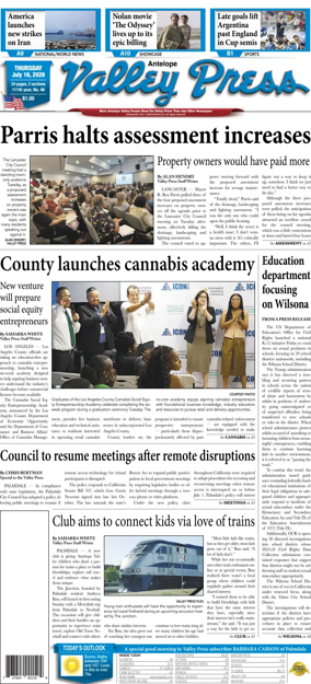 Cover of Antelope Valley Press