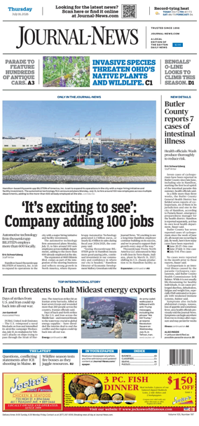 Cover of Hamilton Journal News
