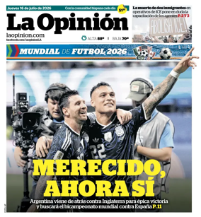 Cover of La Opinion