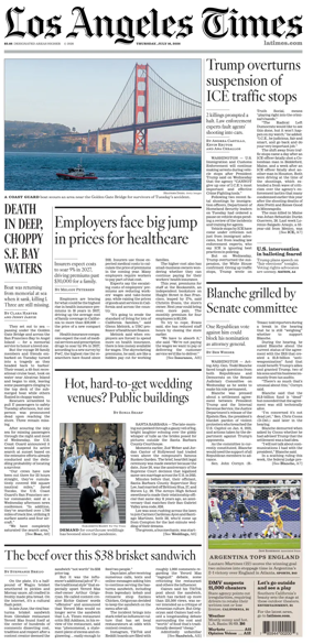 Cover of Los Angeles Times