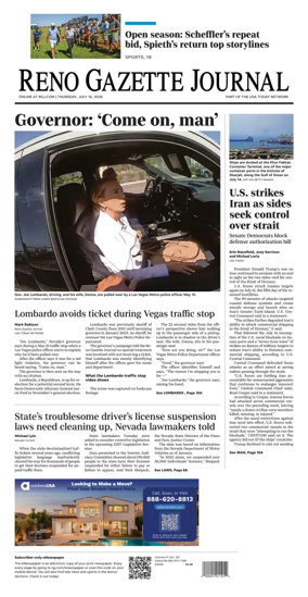 Cover of Reno Gazette Journal