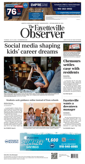 Cover of The Fayetteville Observer