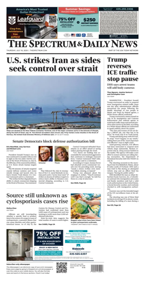 Cover of The Spectrum & Daily News