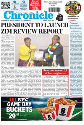 Cover of Chronicle (Zimbabwe)