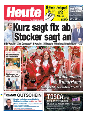 Cover of Heute - Niederosterreich Ausgabe