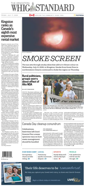 Cover of Kingston Whig-Standard