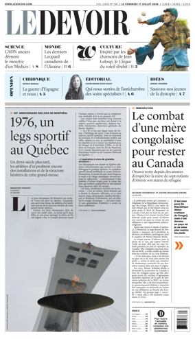 Cover of Le Devoir