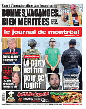 Cover of Le Journal de Montreal