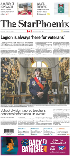Cover of Saskatoon StarPhoenix