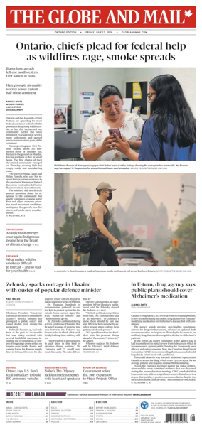 Cover of The Globe and Mail (Ontario Edition)