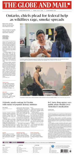 Cover of The Globe and Mail (Ottawa/Quebec Edition)