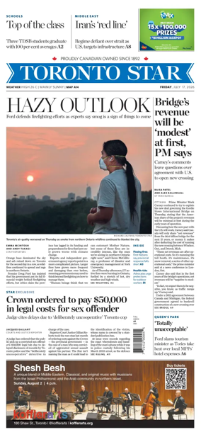 Cover of Toronto Star