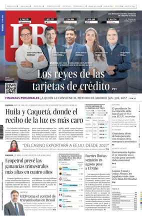 Cover of La Republica (Colombia)