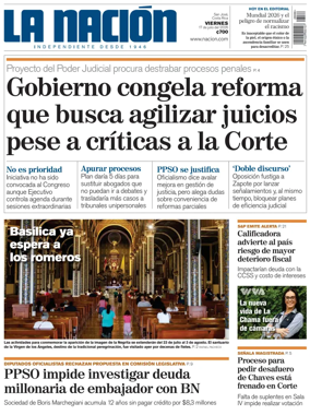 Cover of La Nacion (Costa Rica)