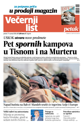 Cover of Vecernji list - Zagreb