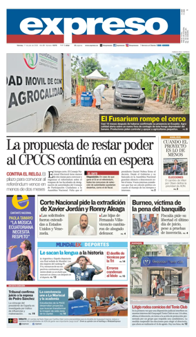 Cover of Diario Expreso